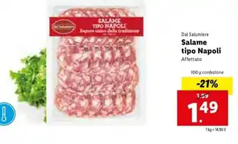 Lidl Salame tipo Napoli 100g offerta