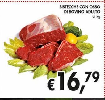 Supermercato Coal Bistecche con osso di bovino adulto offerta
