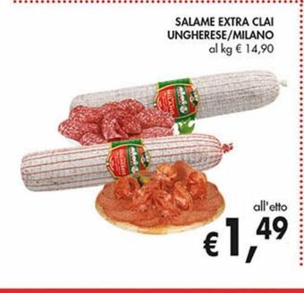 Supermercato Coal Salame extra clai ungherese/milano offerta