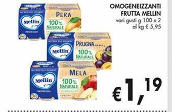 Supermercato Coal Omogeneizzati frutta mellin offerta