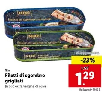 Nixe Filetti di sgombro grigliati