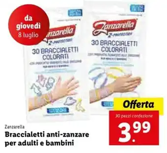 Lidl Braccialetti anti-zanzare per adulti e bambini offerta