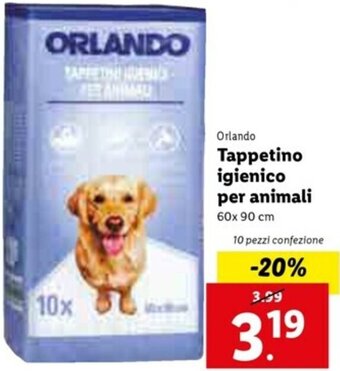 Lidl Orlando Tappetino igienico per animali 60x90cm offerta