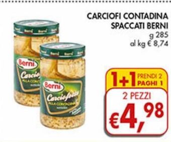 Supermercato Coal Carciofi contadina spaccati berni offerta