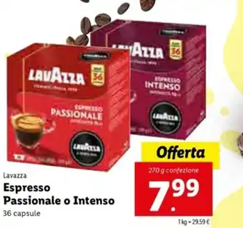 Lidl Lavazza Espressp Passionale o Intenso 270g offerta