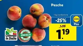 Lidl Pesche 1kg offerta