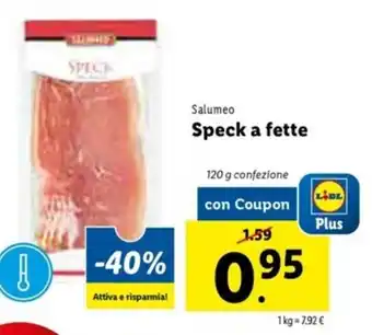 Lidl Salumeo Speck a fette 120g offerta