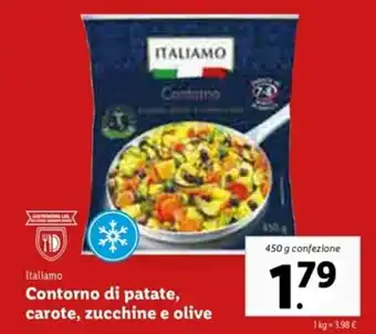 Lidl Contorno di patate, carote, zucchine e olive 450g offerta