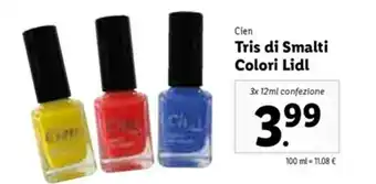 Tris di Smalti Colori Lidl 3x12ml
