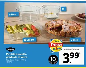 Lidl Pirofila o caraffa graduata in vetro offerta