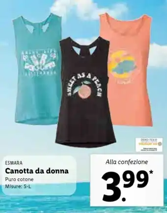 Lidl Canotta da donna S-L offerta
