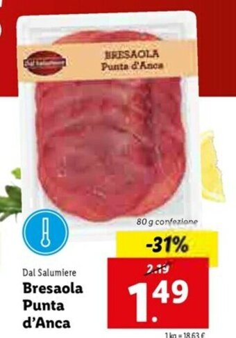 Lidl Bresaola Punta d'Anca offerta