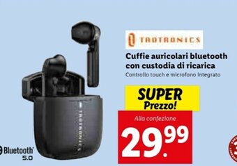 Lidl Cuffie auricolari bluetooth con custoda di ricarica offerta