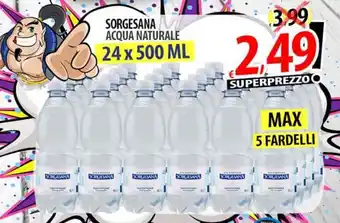 Il Genio Supermercato Sorgesana Acqua Naturale 24 x 500 ml offerta