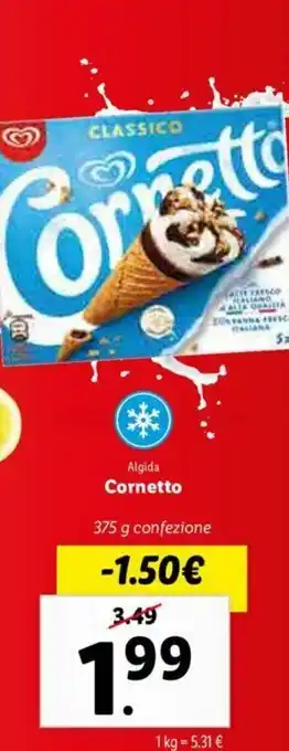 Lidl Cornetto 375g offerta