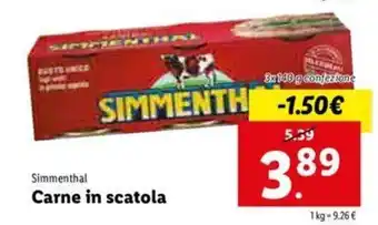 Lidl Carne in scatola 3x140g offerta