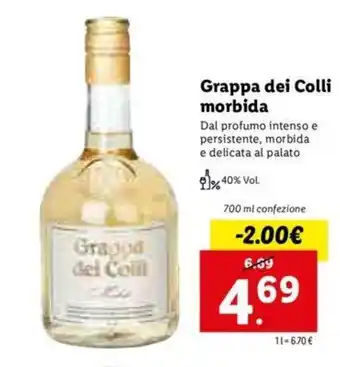 Grappa dei Colli morbida 700ml