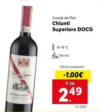 Lidl Chianti Superiore DOCG 750ml offerta