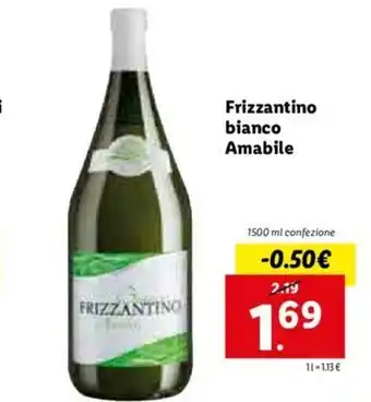 Lidl Frizzantino bianco Amabile 1500ml offerta