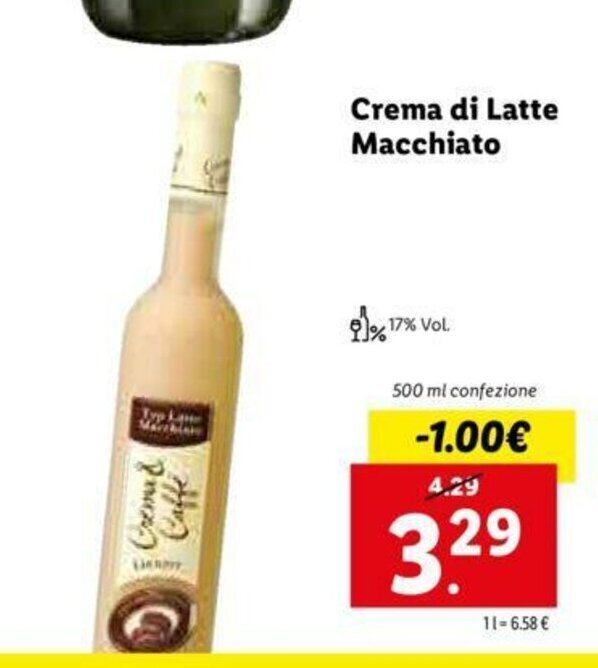 Crema di Latte Macchiato 500ml offerta di Lidl