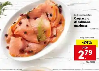 Lidl Carpaccio di salmone marinato 150g offerta