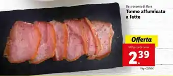Lidl Tonno affumicato a fette 100g offerta