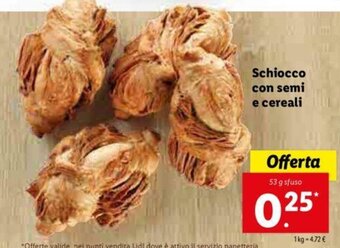 Lidl Schiocco con semi e cereali 53g offerta