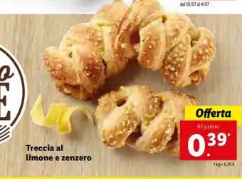 Lidl Treccia al limone e zenzero 62g offerta