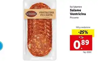 Lidl Salame Ventricina 100g offerta