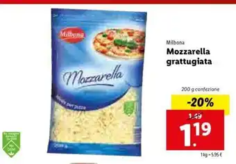 Lidl Mozzarella grattugiata 200g offerta