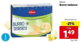 Lidl Burro tedesco 250g offerta