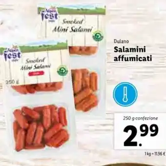 Lidl Salamini affumicati 250g offerta