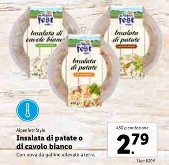 Lidl Insalata di patate o di cavolo bianco 450g offerta