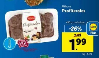 Lidl Profiteroles 450g offerta