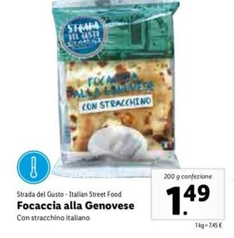 Lidl Focaccia alla Genovese 200g offerta