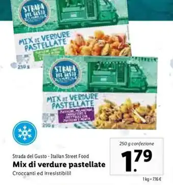 Lidl Mix di verdure pastellate 250g offerta