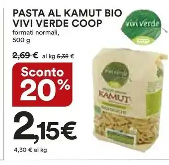 Coop Vivi verde coop Pasta Al Kamut Bio offerta