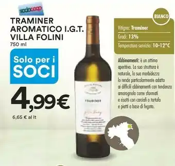 Coop Villa Folini Traminer Aromatico Igt offerta