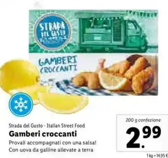 Lidl Gamberi croccanti 200g offerta