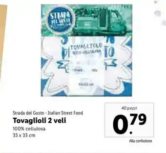 Lidl Tovaglioli 2 veli 33x33cm 40 pezzi offerta