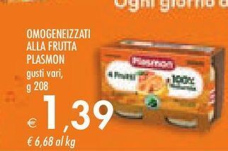 Bennet Omogeneizzati alla frutta plasmon offerta