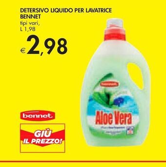 Bennet Detersivo liquido per lavatrice bennet offerta