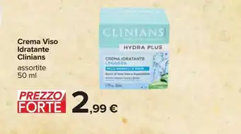 Carrefour Iper Crema viso idratante clinians offerta