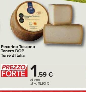 Carrefour Iper Pecorino toscano tenero dop terre d'italia offerta