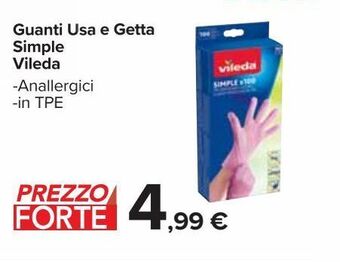 Carrefour Iper Guanti usa e getta simple vileda offerta