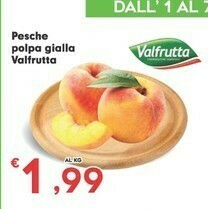Despar Valfrutta Pesche Polpa Gialla offerta