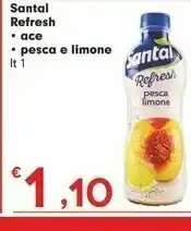 Despar Santal Refresh Pesca E Limone Con Ginseng 1000 G(ml) offerta