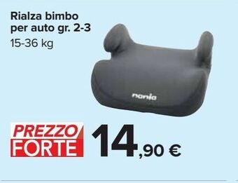 Carrefour Iper Rialza bimbo per auto gr 2-3 offerta
