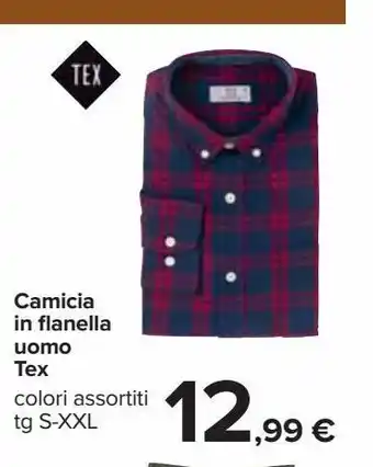 Carrefour Iper Camicia in flanella uomo tex offerta