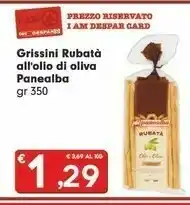 Despar Panealba Grissini Rubata All Olio Di Oliva offerta